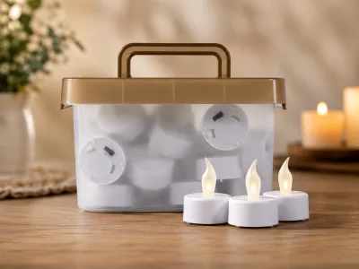 LED Theelichtjes – 24 Stuks – 3,8 x 5 cm – Sfeervolle LED Kaarsjes