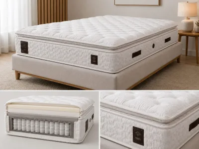 Bliss Pocketvering Matras met Koudschuim & Traagschuim Topper 37 cm 140x200