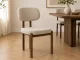 Stijlvolle eetkamerstoel Beige (2 stuks) — miniatuur 1