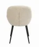 Luxe eetkamerstoelen in bouclé  Sand (2 stuks) — miniatuur 4
