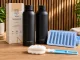 2x RVS thermosflessen Mat Zwart + accessoires — miniatuur 1