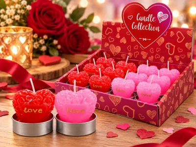 Kaarsen Liefde 5 cm – set van 12 stuks