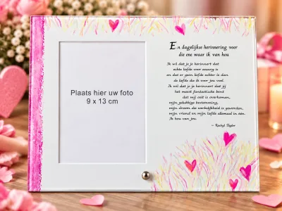 Romantische Fotolijst met Liefdestekst - Origineel Cadeau