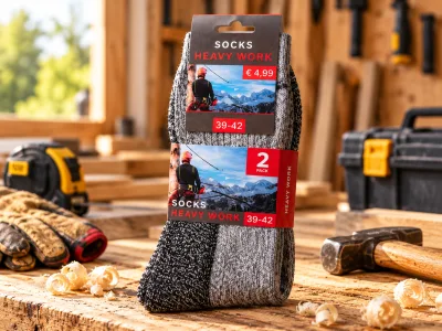 4 paar Heavy Duty Werksokken – Sterke Werk sokken 39-42