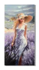 Canvas schilderij - 120x60cm - Vrouw Lavendel - miniatuur 2