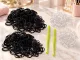 Zwarte loombandjes - 1200 elastiekjes met weefhaken en S-clips - miniatuur 1