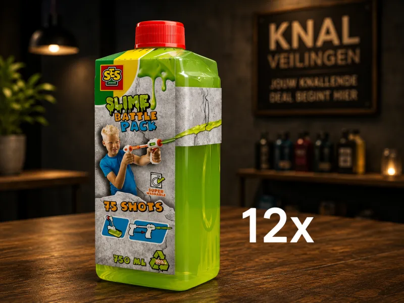 Ses 12stuks slime battle navulling (neon groen 750ml)