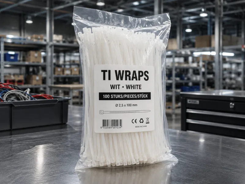 TYRAPS - TIE WRAPS - KABELBINDERS 300×4,8 MM – TRANSPARANT 100 STUKS - foto 1