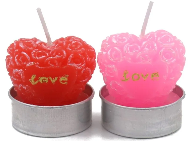 Kaarsen Liefde 5 cm – set van 12 stuks - foto 2