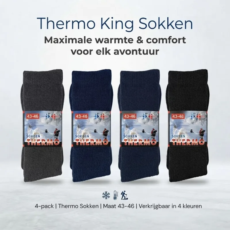 4 paar THERMO KING thermo sokken Thermo king maat 43-46 - foto 2