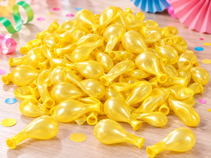 100 Kleine ballonnen parel geel.