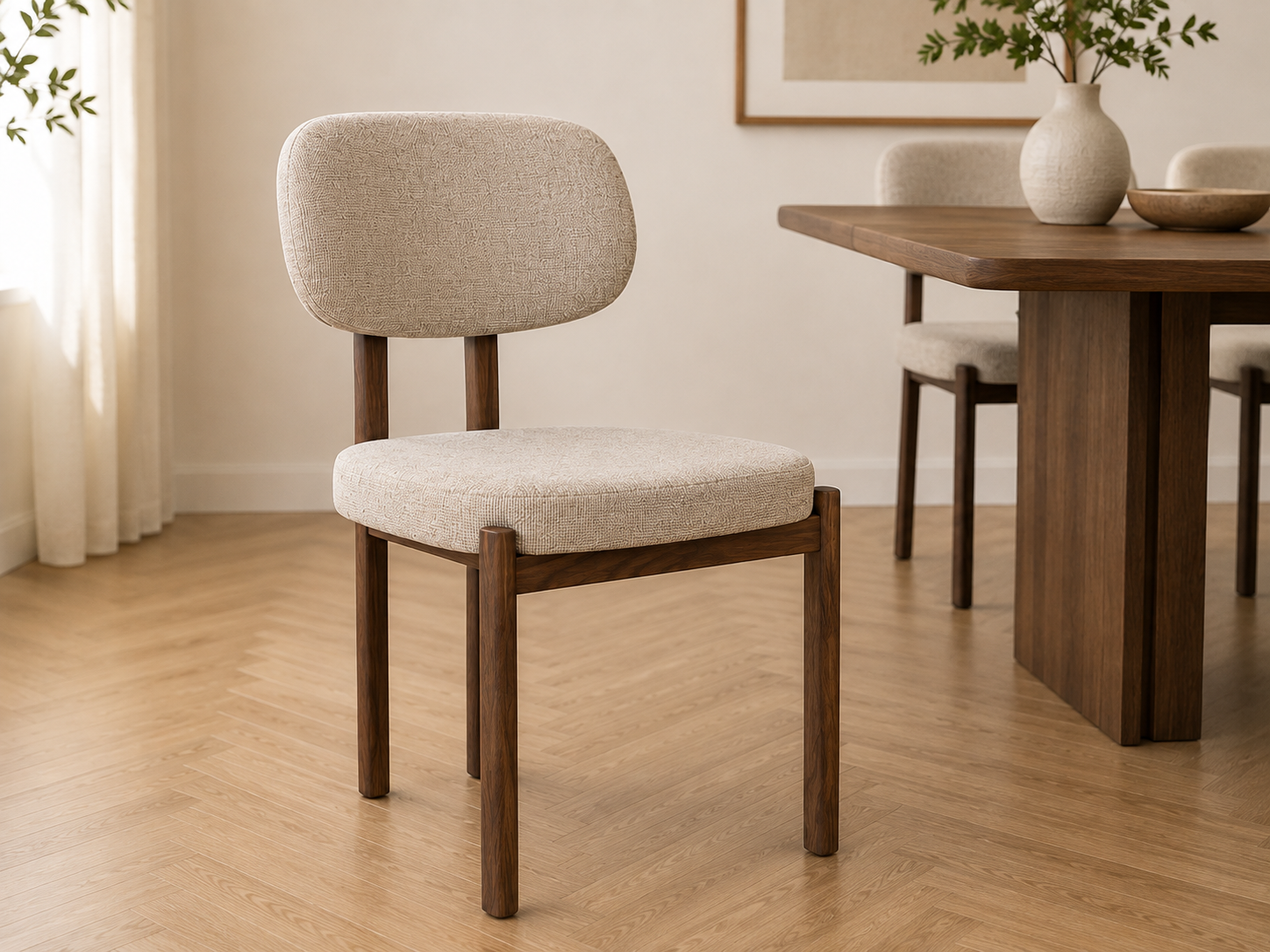 Stijlvolle eetkamerstoel Beige (2 stuks)